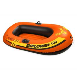 Intex - Explorer 100 1 Person Youth Pool Lake Inflatable Raft Row Boat - Orange