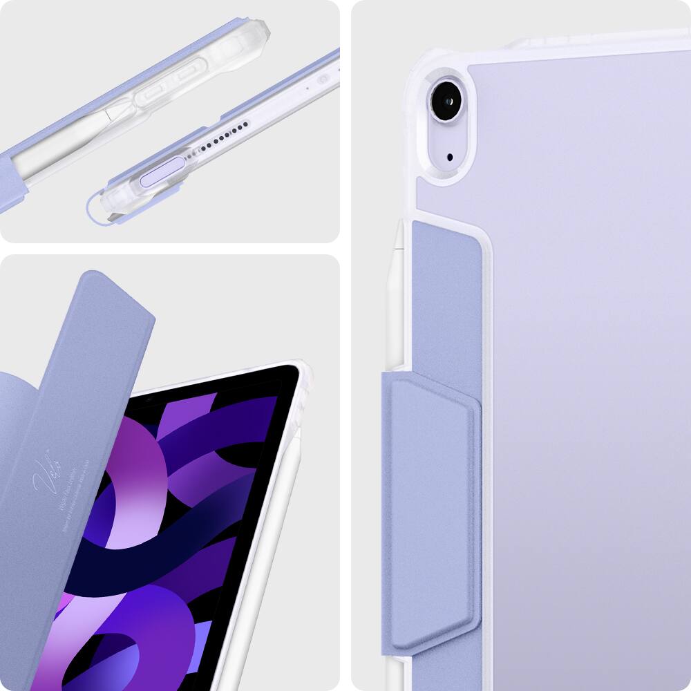 Alt View 7. Spigen - Spigen Crystal Hybrid Pro iPad Air 11-inch Case - Lavender - Lavender.
