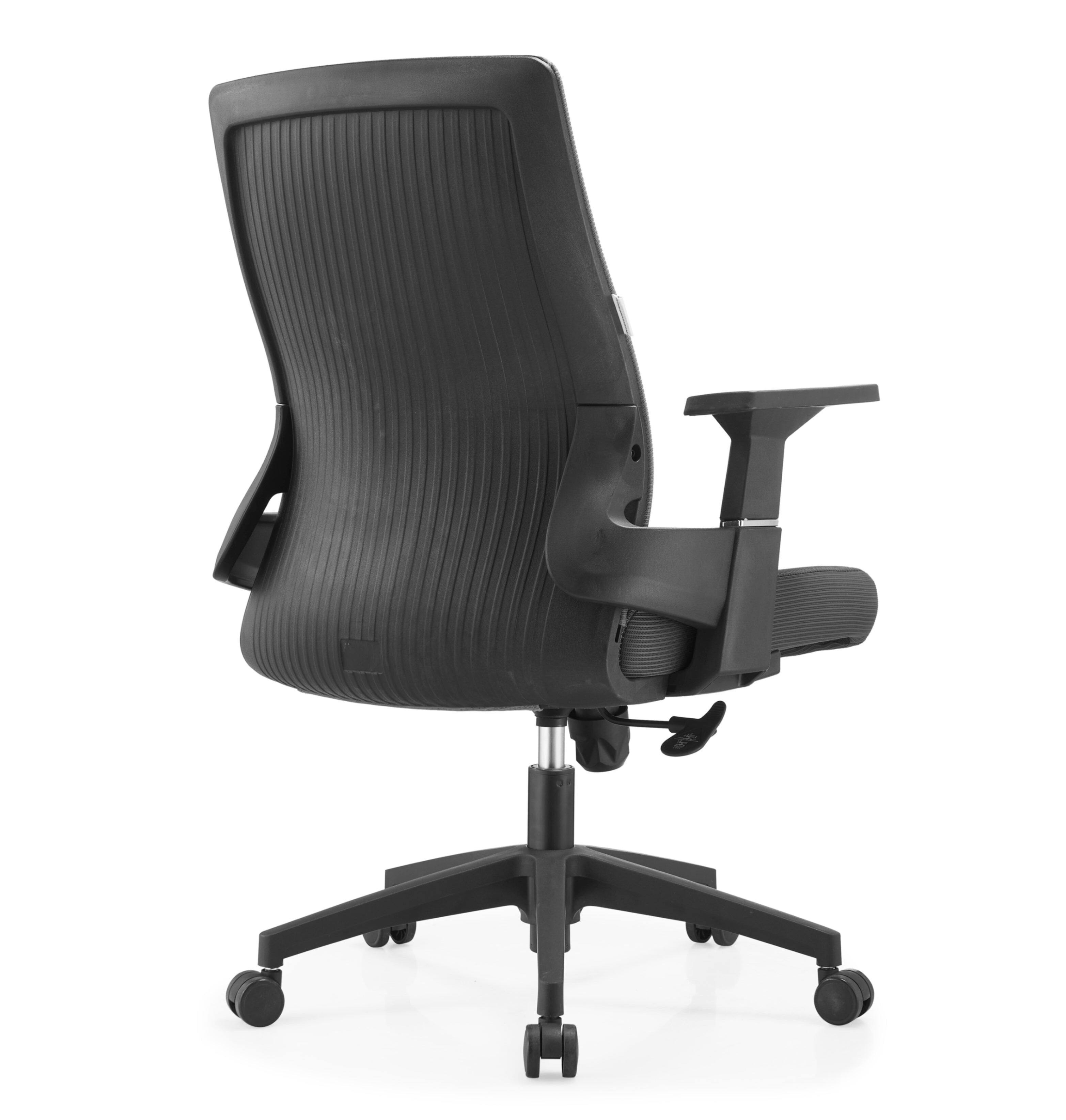 Alt View 4. LeisureMod - Brio Office Chair Ergonomic Lumbar Support Computer Chair Adjustable Desk Chair with 360 Degree Swivel and Tilt - Black.