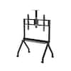 Front. Sylvox - Outdoor Rolling TV Stand for 43"–55" TVs Mobile Cart with Locking Wheels, Adjustable Shelf, VESA up to 700×500mm, 88 lb - Black.
