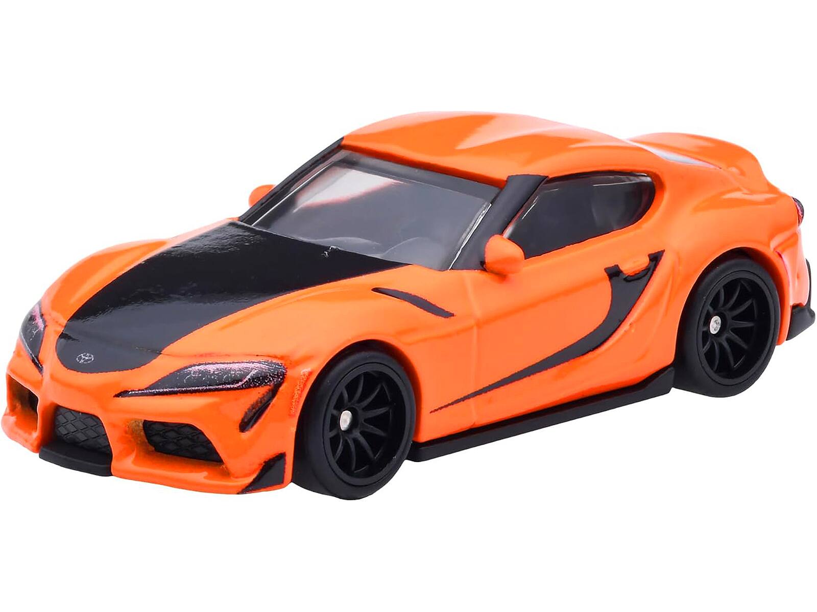 Angle. Hot Wheels - 2021 Toyota GR Supra Orange and Black "F9" (2021) Movie "Fast & Furious" Series Diecast Model Car by Hot Wheels - Orange, Black.