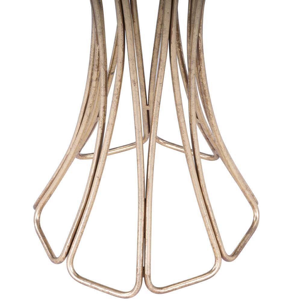 Back. Butler Specialty - Faruh Metal & Mirrored Side Table - Silver.