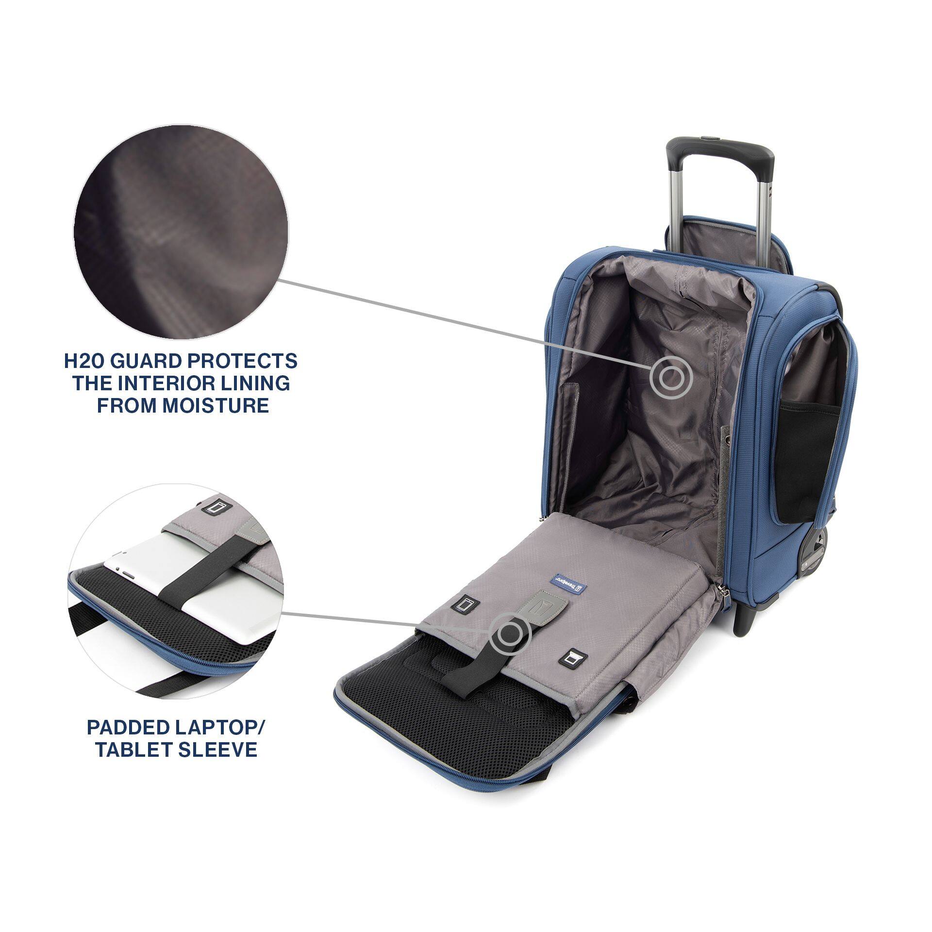 H2O GUARD PROTECTS THE INTERIOR LINING FROM MOISTURE

PADDED LAPTOP/ TABLET SLEEVE