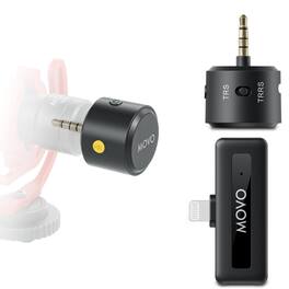 MOVO - WM-VXR10 Wireless Shotgun Mic Adapter for iPhone/Lightning Devices - Compatible VXR10, VXR10-PRO, Rode VideoMicro