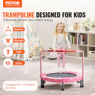VEVOR Mini Trampoline for Training, Load 205 kg, Small Stable VEVOR Mini Trampoline for Training, Load 205 kg, Small Stable