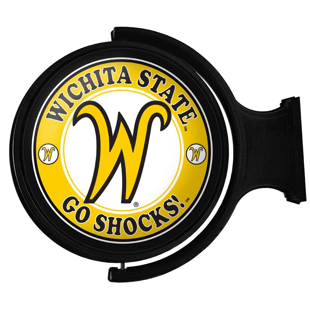 The Fan-Brand - Wichita State Shockers 23'' x 21'' Team Illuminated Rotating Wall Sign - Multicolor