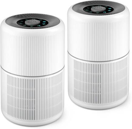 Front. FINEAK - 2 Pack Air Purifier for Home Bedroom, Office Desktop Air Cleaners with 12pcs Fragrance Sponge - Bedroom.