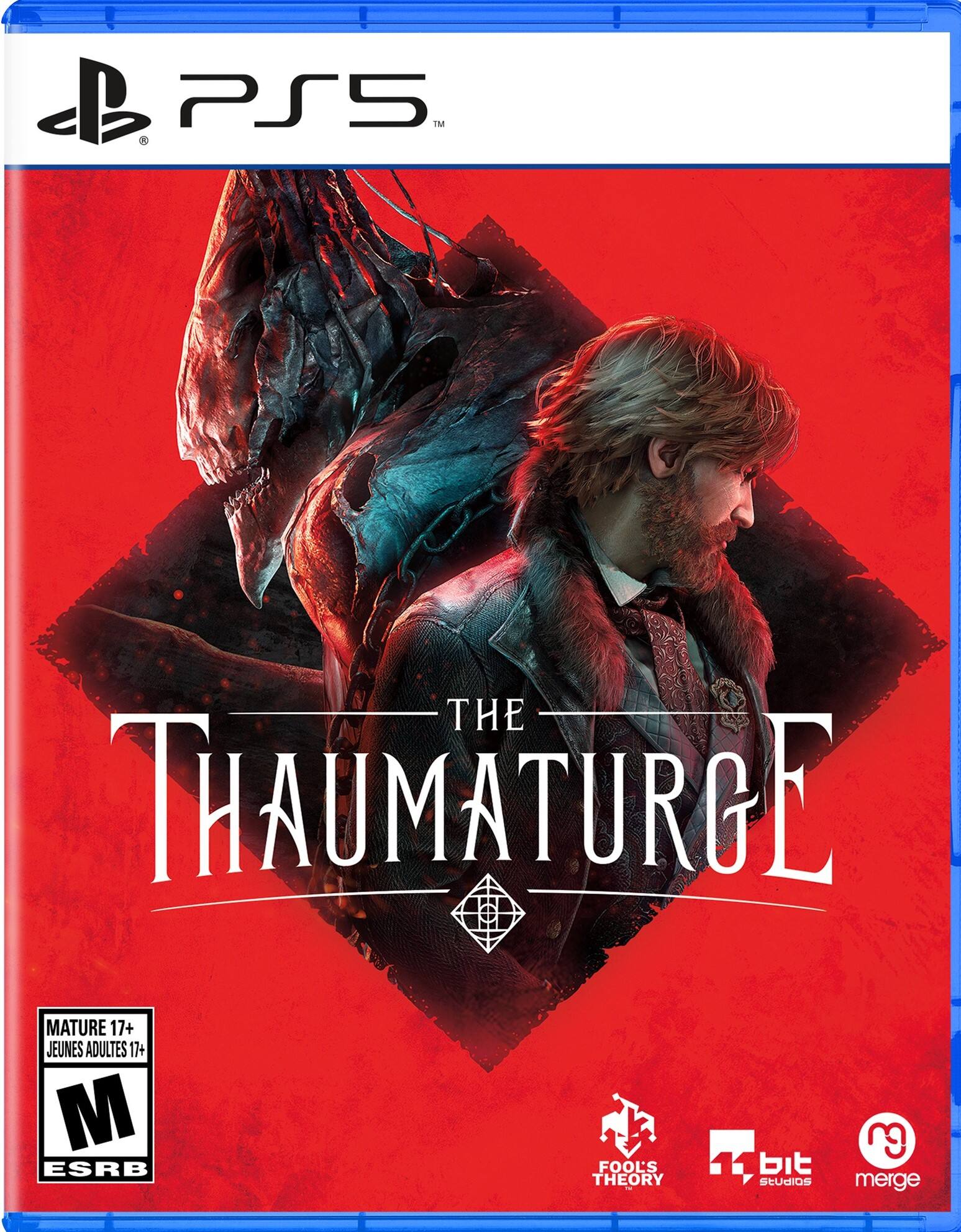 The Thaumaturge is a PlayStation 5 game that is rated Mature 17+ for mature audiences. It is developed by Fools Theory - H StudiOs and published by bit g merge. - M (Mature 17+)