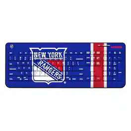 Keyscaper - New York Rangers Stripe Wireless Keyboard - Multicolor