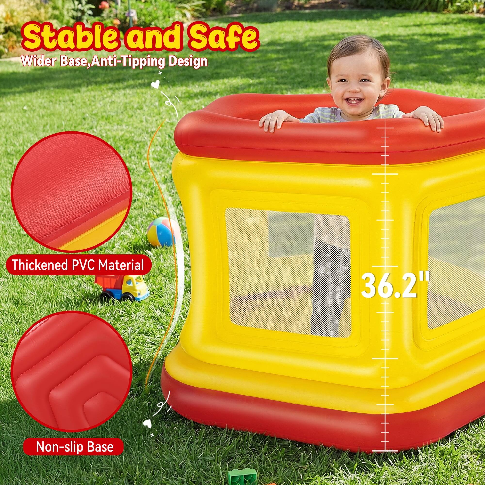 Stable and Safe  
Wider Base, Anti-Tipping Design  

Thickened PVC Material  

36.2"  

Non-slip Base