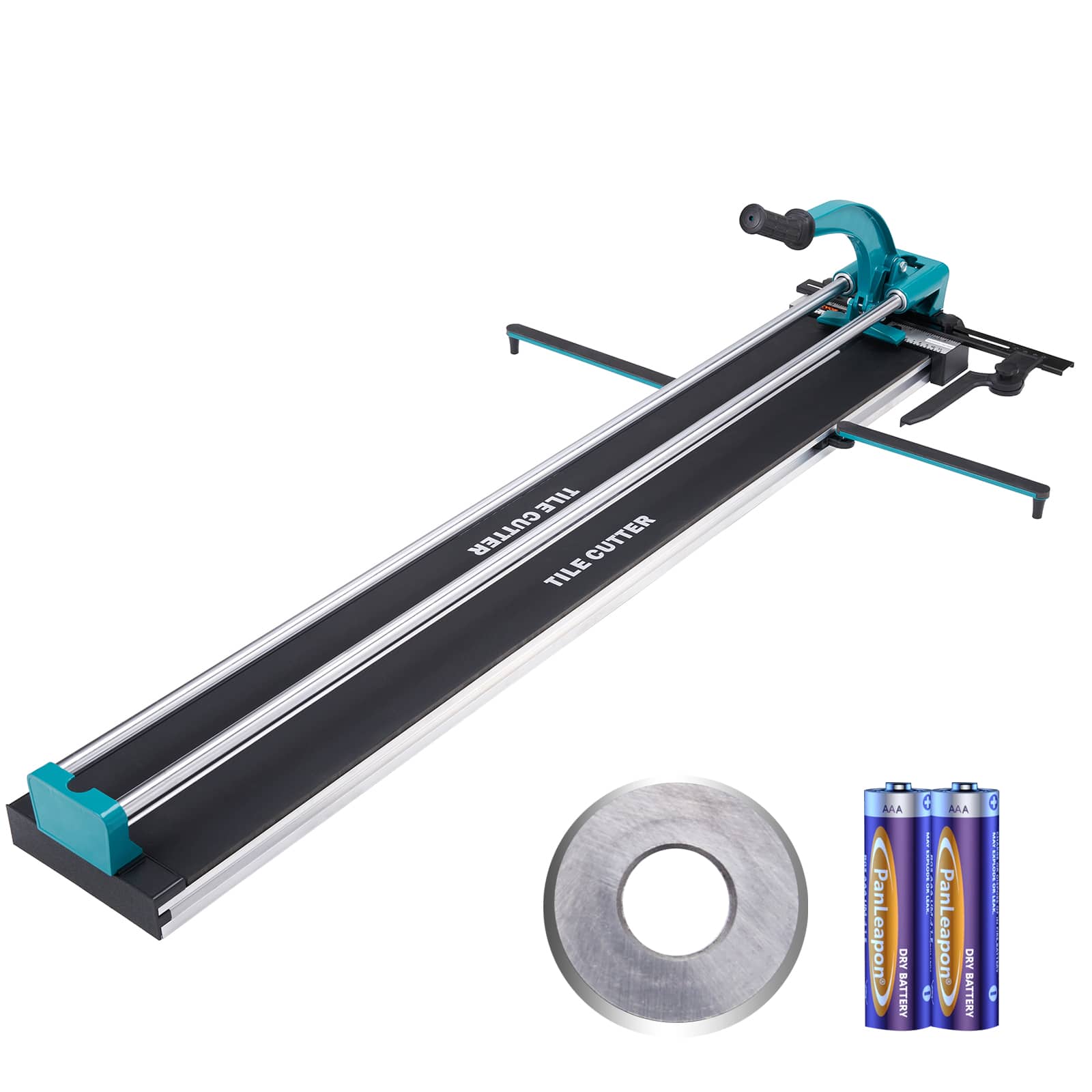 VEVOR - Manual Tile Cutter, 48 inch, Porcelain Ceramic Tile Cutter with Tungsten Carbide Cutting Wheel, Infrared Positioning - Blue