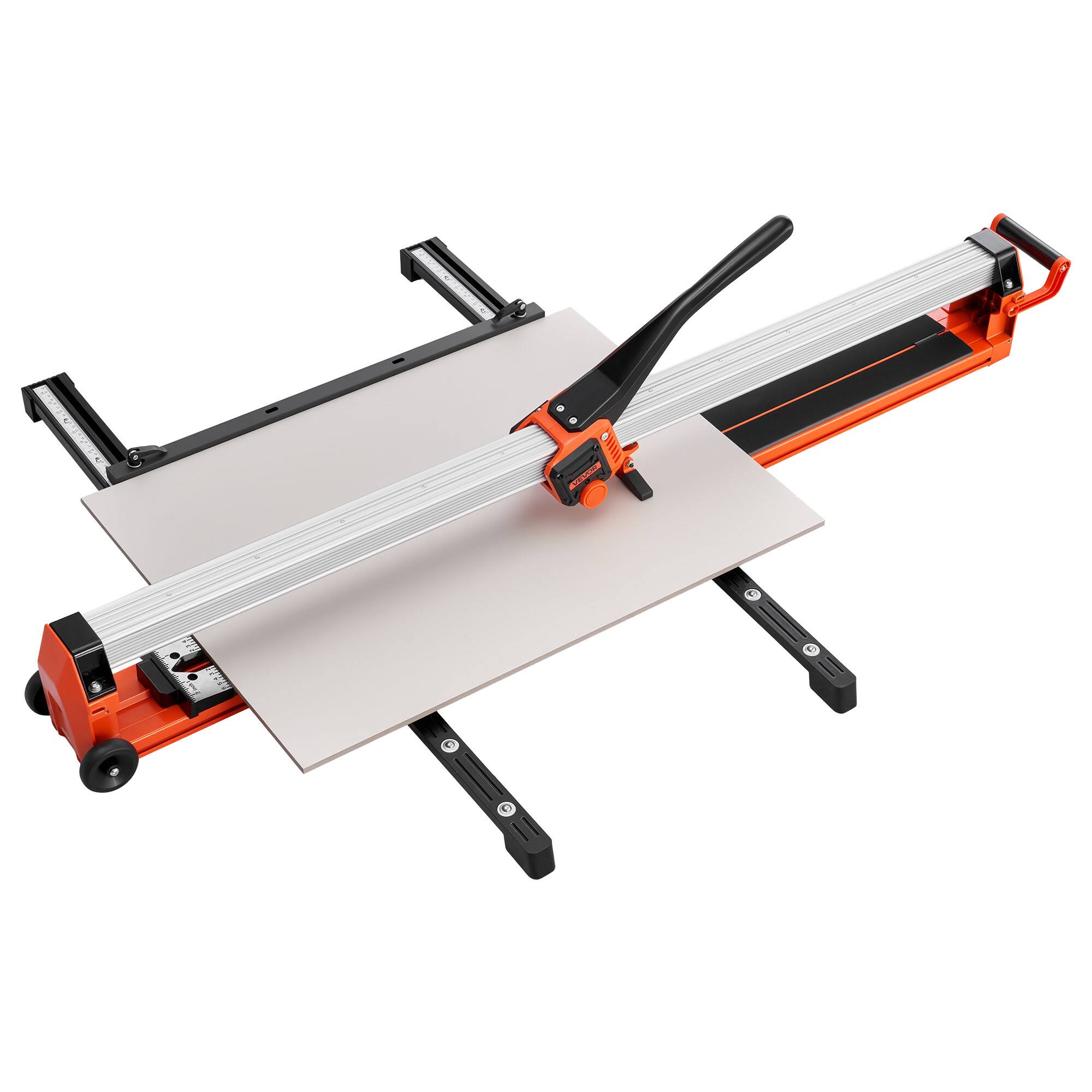 Alt View 5. VEVOR - 47.2-Inch Manual Tile Cutter, Upgraded Rail and Sliding Head, Precision Alignment Guide, Tungsten Carbide Cutting Wheel - Silver;Black;Orange.