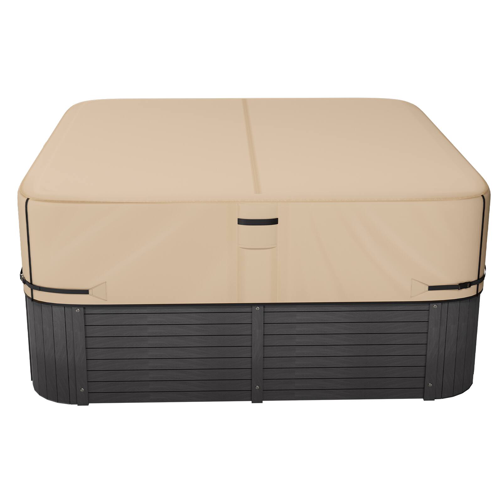 Alt View 5. VEVOR - Outdoor Hot Tub Cover, 90 x 90 x 20 Inch Weatherproof and Waterproof Hot Tub Cover Protector - Brown.