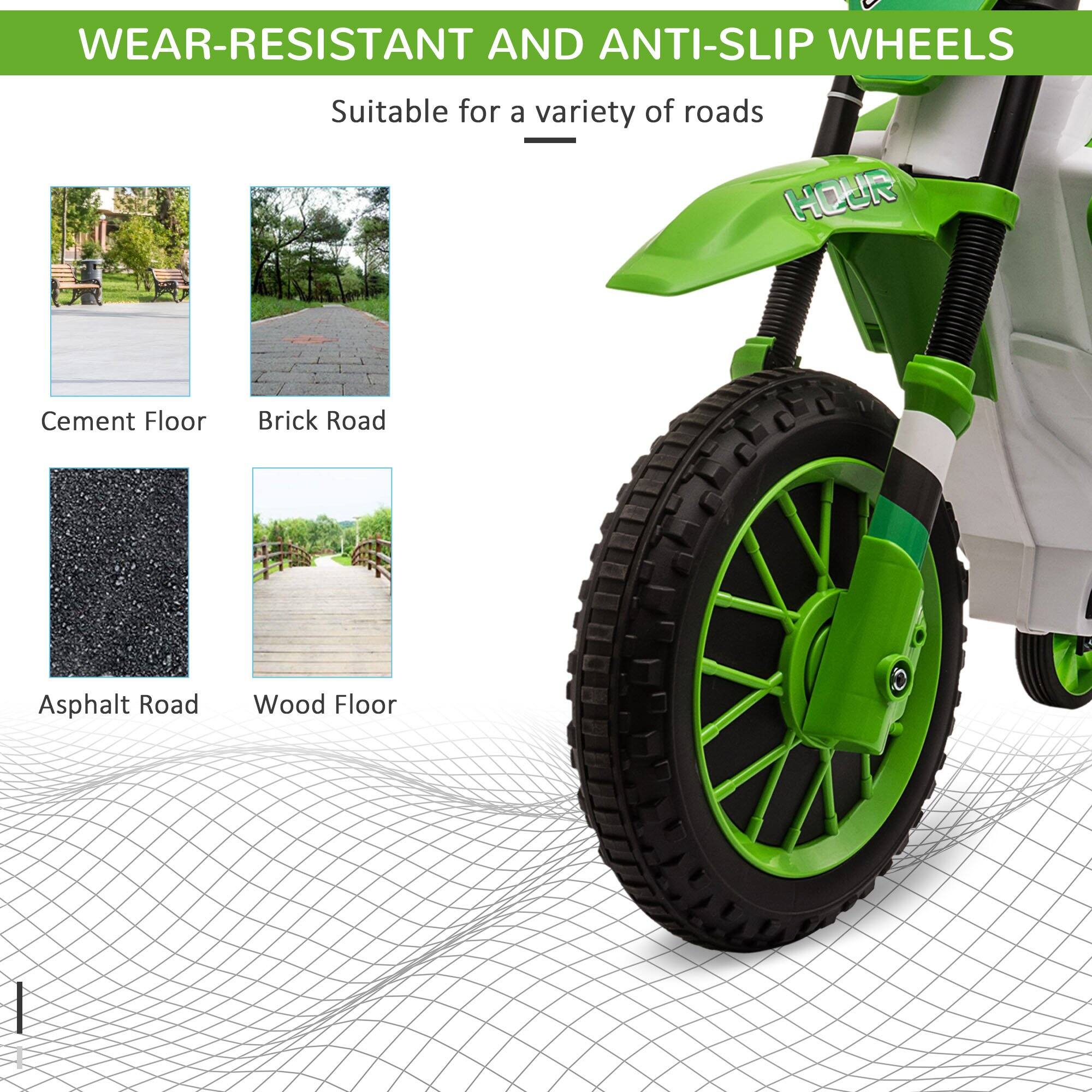 WEAR-RESISTANT AND ANTI-SLIP WHEELS

Suitable for a variety of roads

- Cement Floor
- Brick Road
- Asphalt Road
- Wood Floor