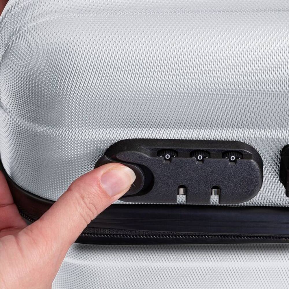 Alt View 5. Deco Gear - Travel Elite Series - 3 Piece Hardside Spinner Luggage Set 5501SL - Silver.