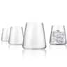 Artland - Soho Optic Double Old Fashion Glasses, Set of 4, 14.5 oz - Clear