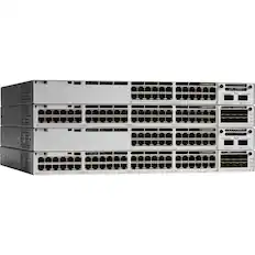 Front. Cisco Consumer Products - Cisco Catalyst 9300X-24Y Ethernet Switch - Manageable - 3 Layer Supported - Modular - Optical Fiber - Desktop - Black.
