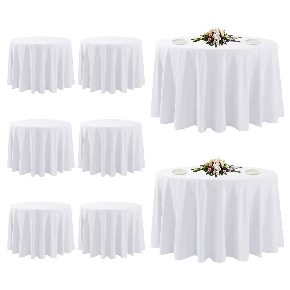 White 120 In Round, 8 Pack