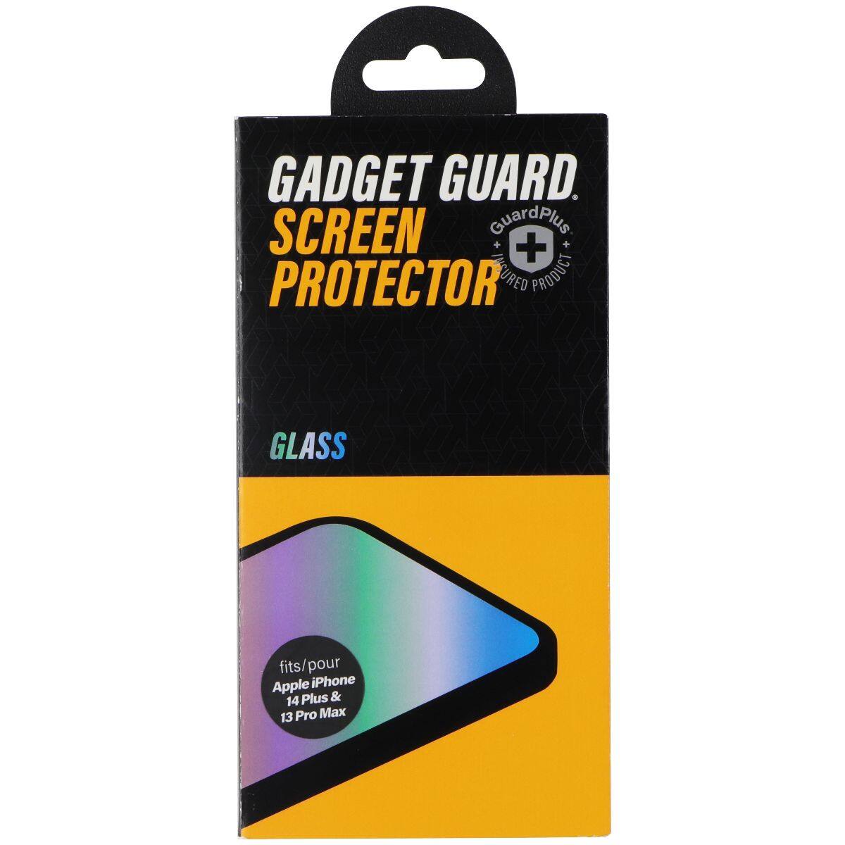 GADGET GUARD. SCREEN PROTECTOR  
GuardPlus + INSURED PRODUCT  
GLASS  
fits/pour Apple iPhone 14 Plus & 13 Pro Max
