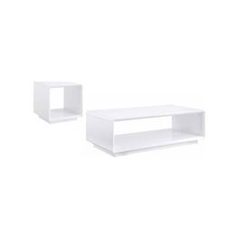 Coaster Co. of America - Paseo 2-piece Coffee and End Table Set - White High Gloss