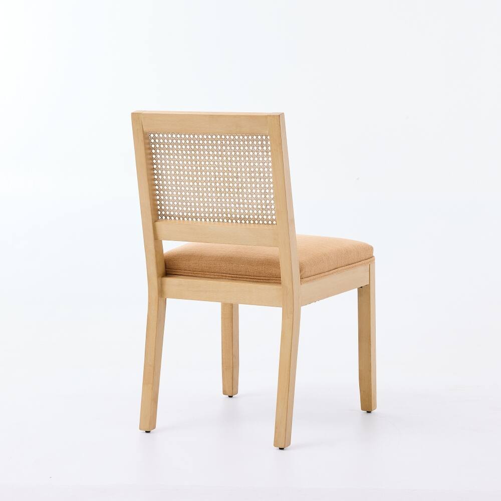 Alt View 2. Loheer - Loheer Rattan Dining Chairs Set of 2 Farmhouse Kitchen Chairs Tan - Tan.