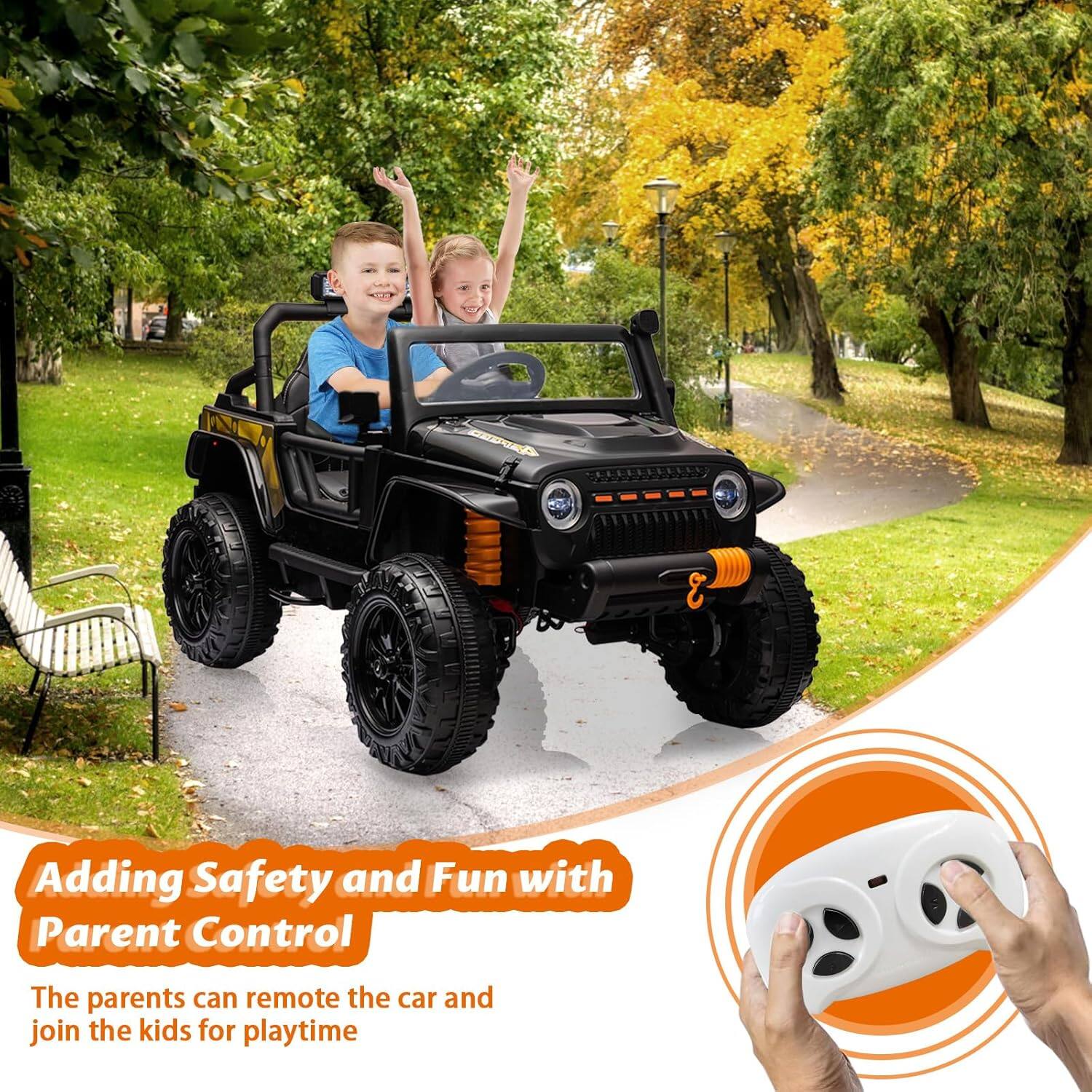 AE 3 Adding Safety and Fun with Parent Control  
The parents can remote the car and join the kids for playtime
