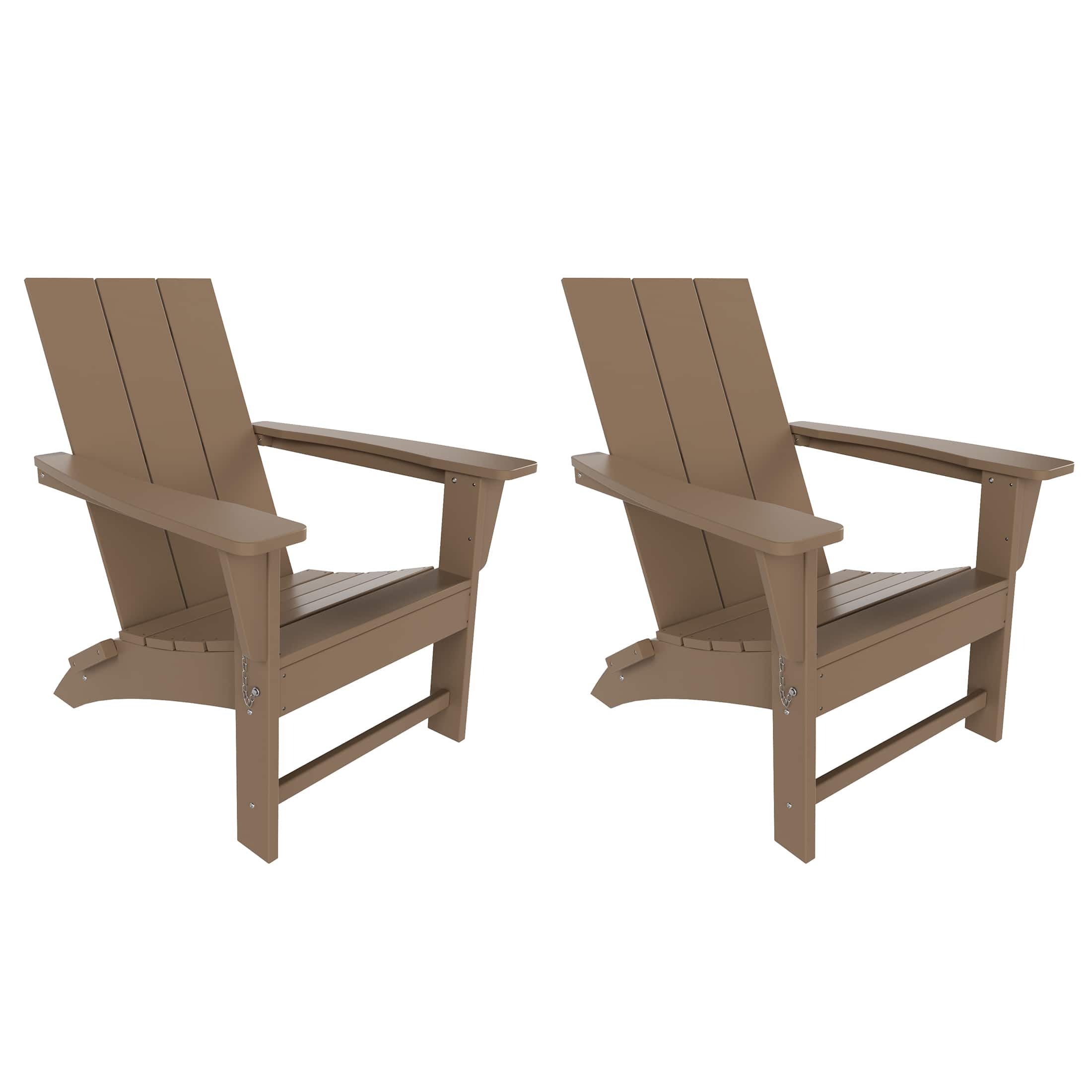 WestinTrends - Ashore Modern Outdoor Folding Adirondack Chair (Set of 2) - Weathered Wood price history on PriceWatchPro