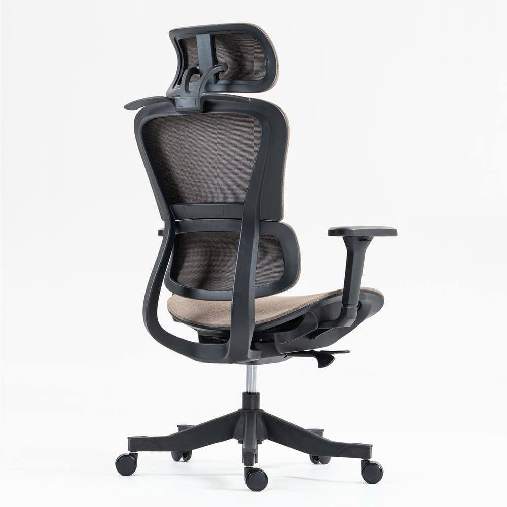 Alt View 2. Kadyn - High Back Mesh Office Chair, 4D Armrests & 120° Recline, Breathable Ergonomic Design, 360° Swivel, Brown - Brown.