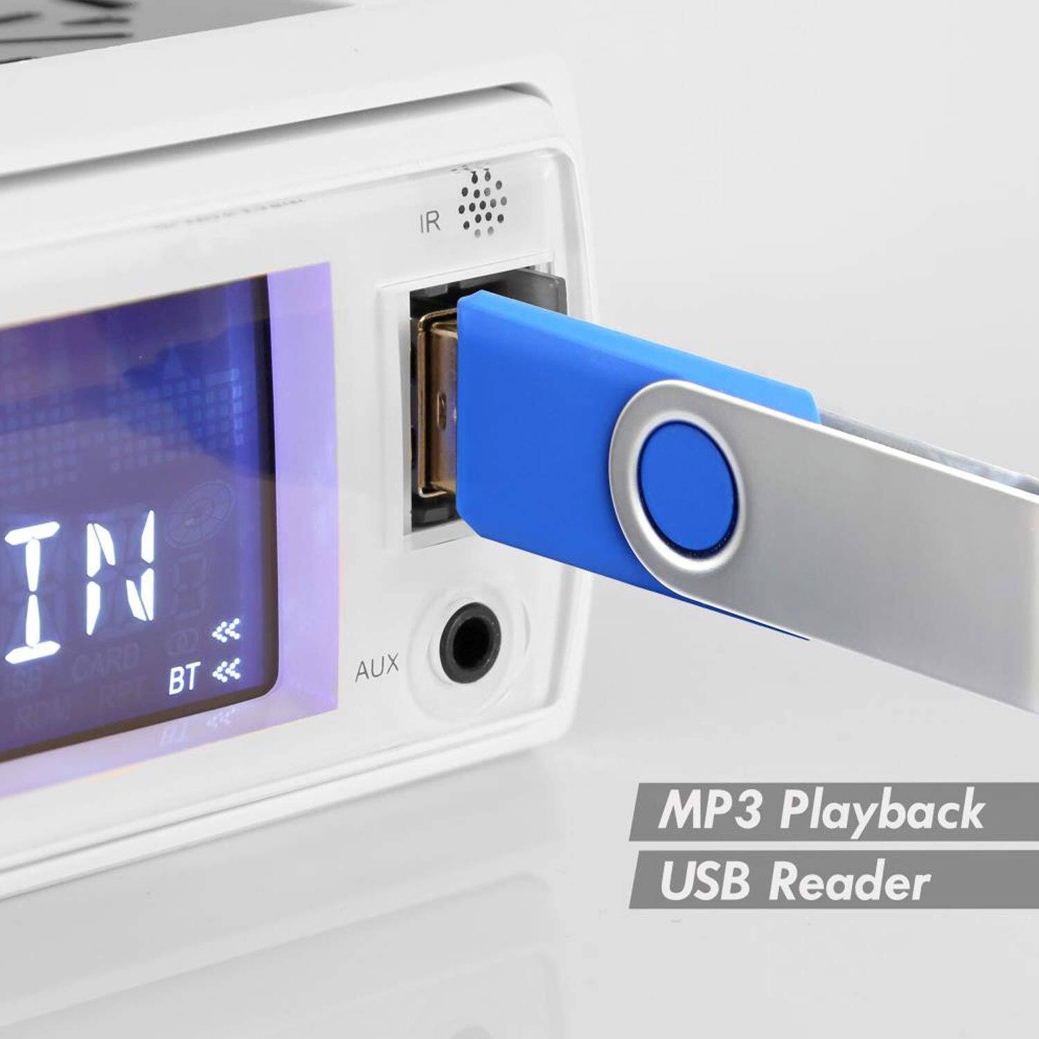 IR IN CARD T AUX MP3 Playback USB Reader