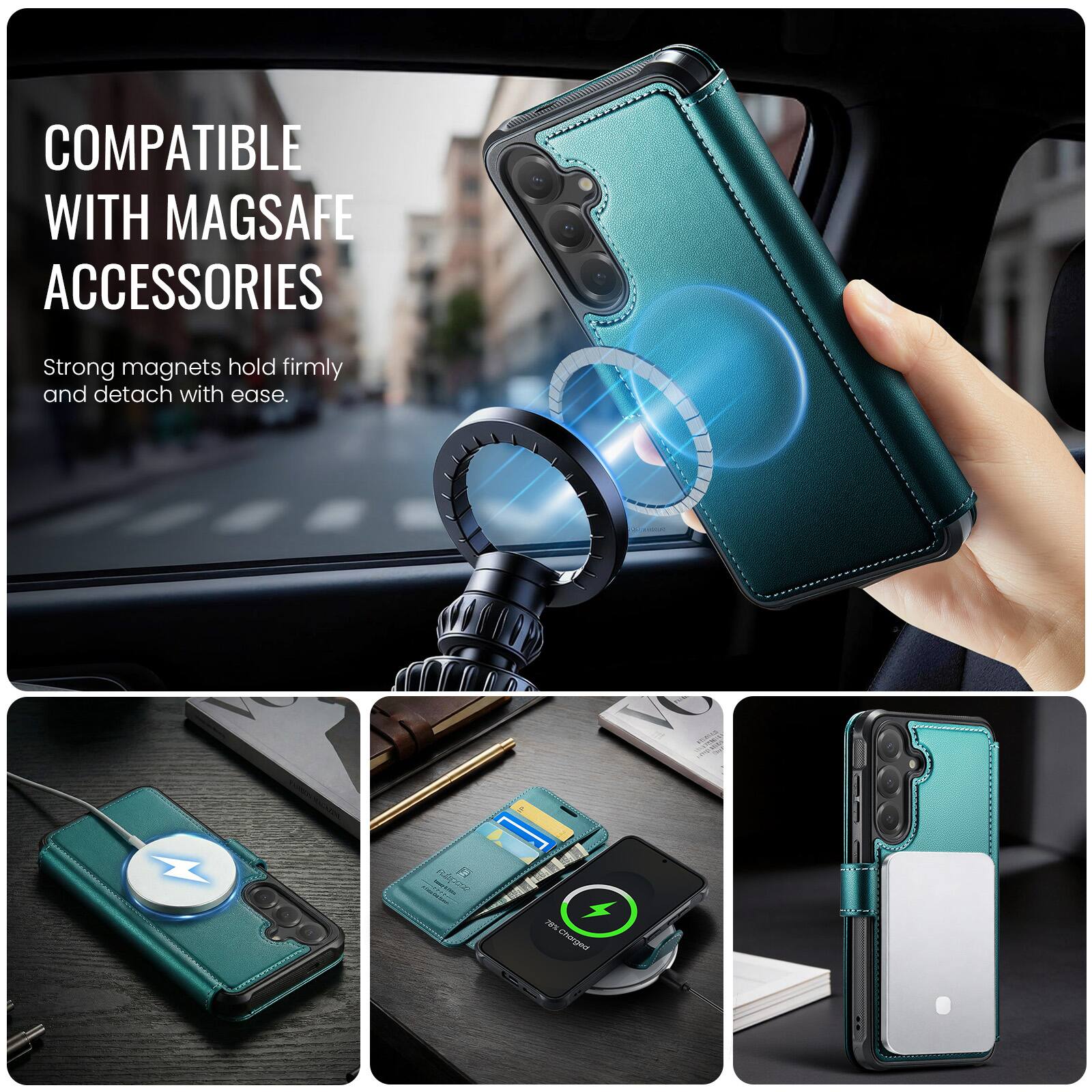 COMPATIBLE WITH MAGSAFE ACCESSORIES

Strong magnets hold firmly and detach with ease.