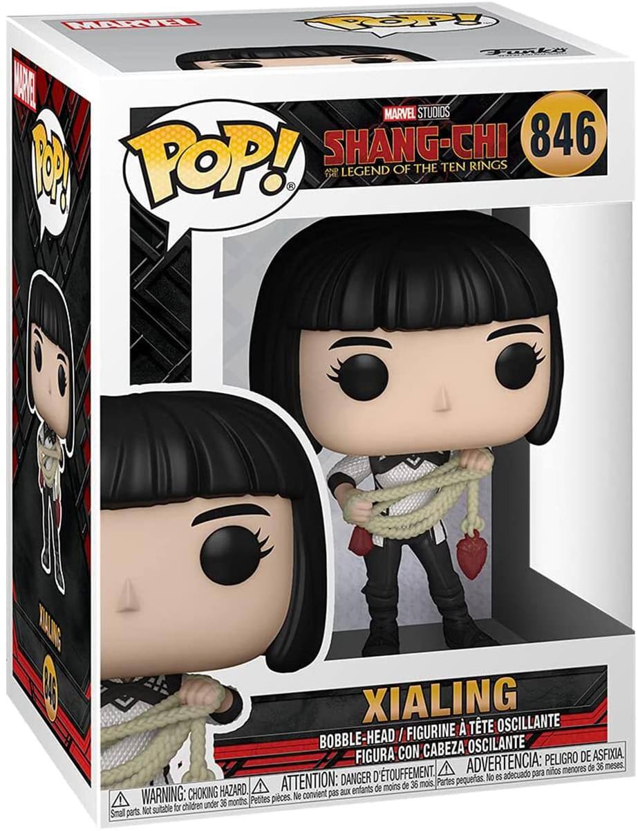 MRE FOP TunkA R MARVEL STUDIOS SHANG-CHI 846 M POP! LEGEND OF THE TEN RINGS TS 1 XIALING OSCILLANTE / FIGURINE À TÊTE OSCILLANTE FIGURA CON CABEZA OSCILANTE FIGURA CON PELIGRO DE ASFIXIA, TOUFFEMENT. ADVERTENCIA: nios menores de 36 meses. DANGER D No es adecuado para ATTENTION: de 36 mois Partes pequeñas. HAZARD. 2UX enfants de moins WARNING: CHOKING Petites pièces. Ne convient pas children under 36 months. Not suitable for Small parts.