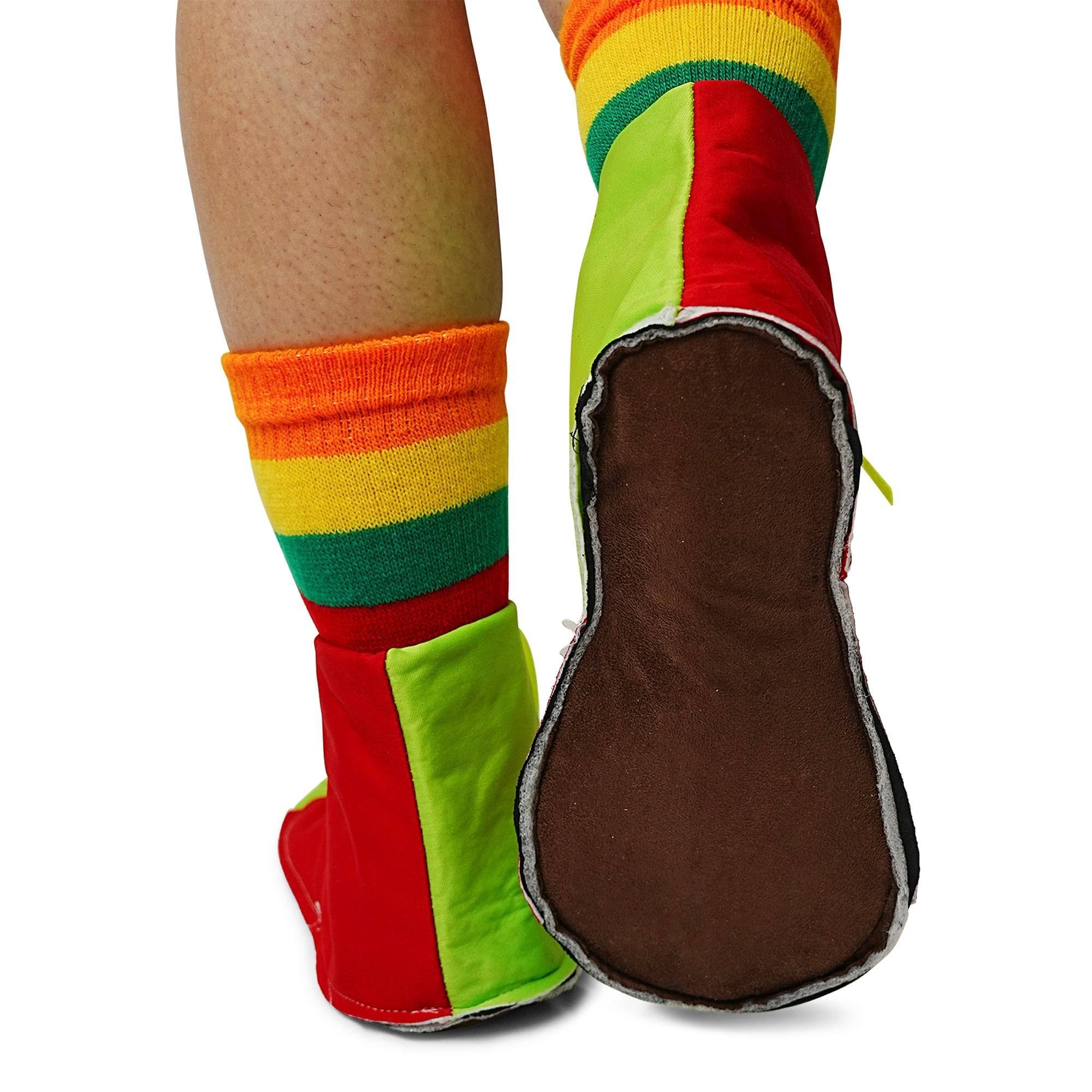 Alt View 4. Forum Novelties - Clown Shoes And Toe Sock Costume Set Adult One Size - Red.