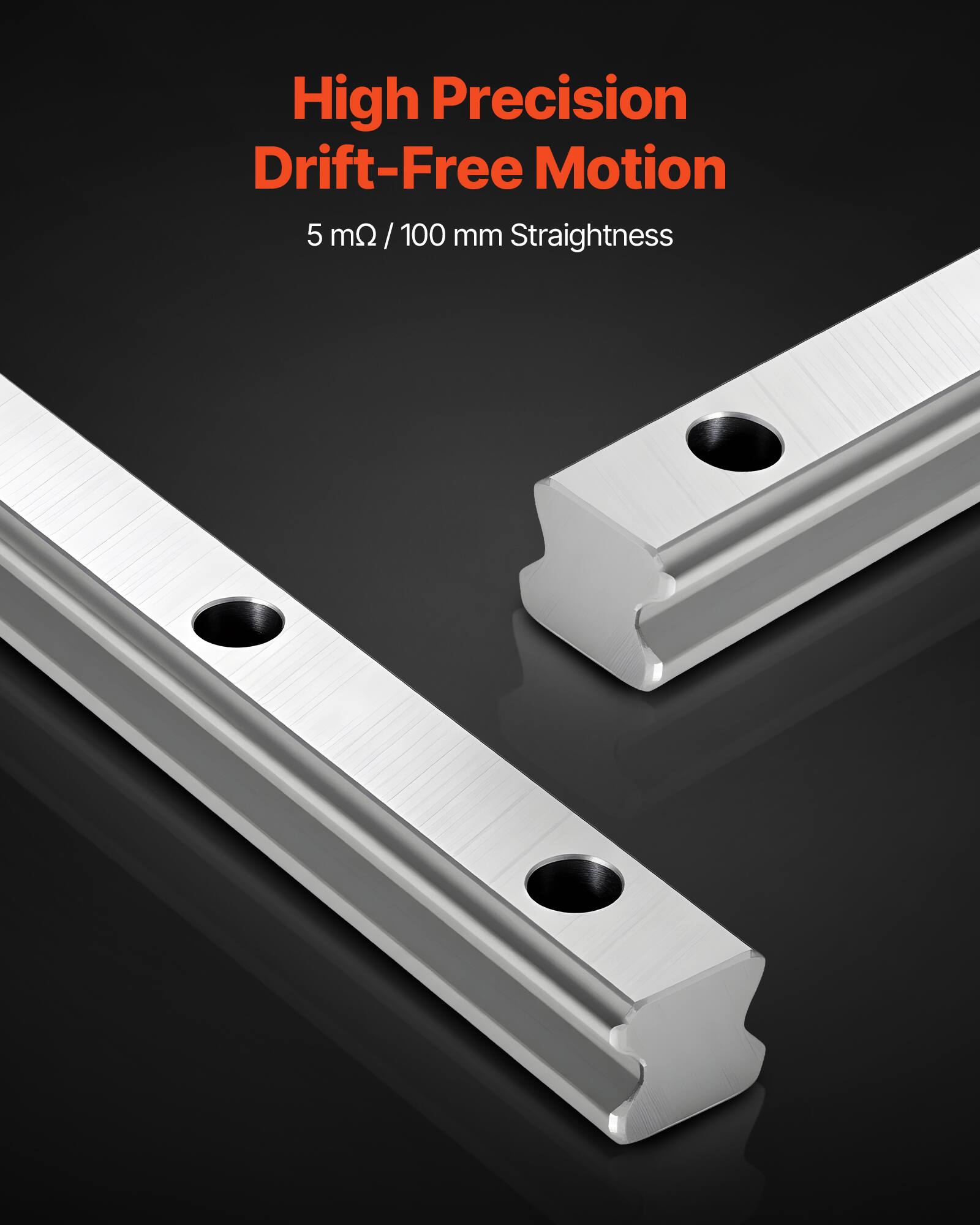 High Precision Drift-Free Motion  
5 mQ / 100 mm Straightness