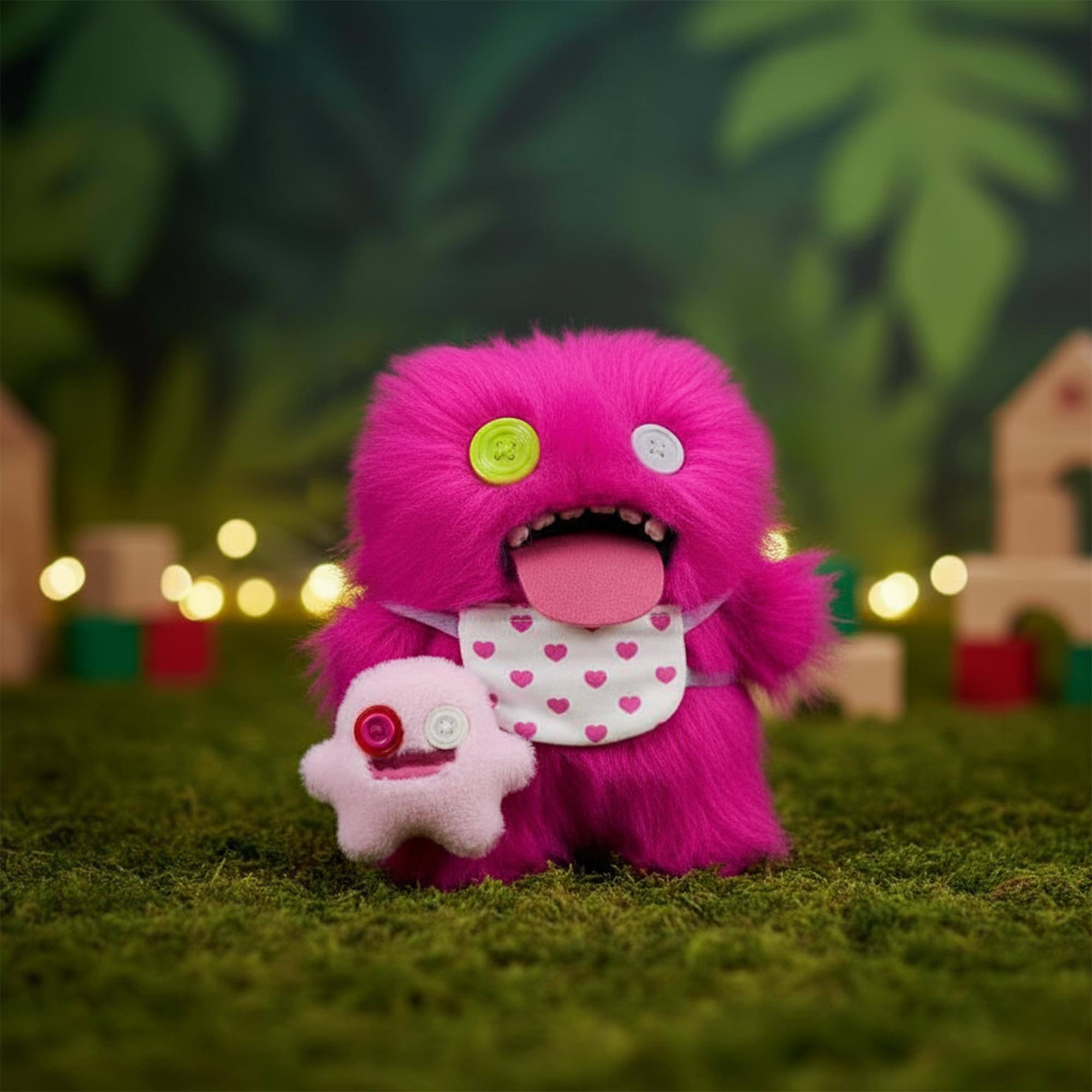 Alt View 3. Fuggler - Zuru Fuggler Double Trouble Mini Me Oogah Boogah 9 Inch Plush Series 1 - Pink.