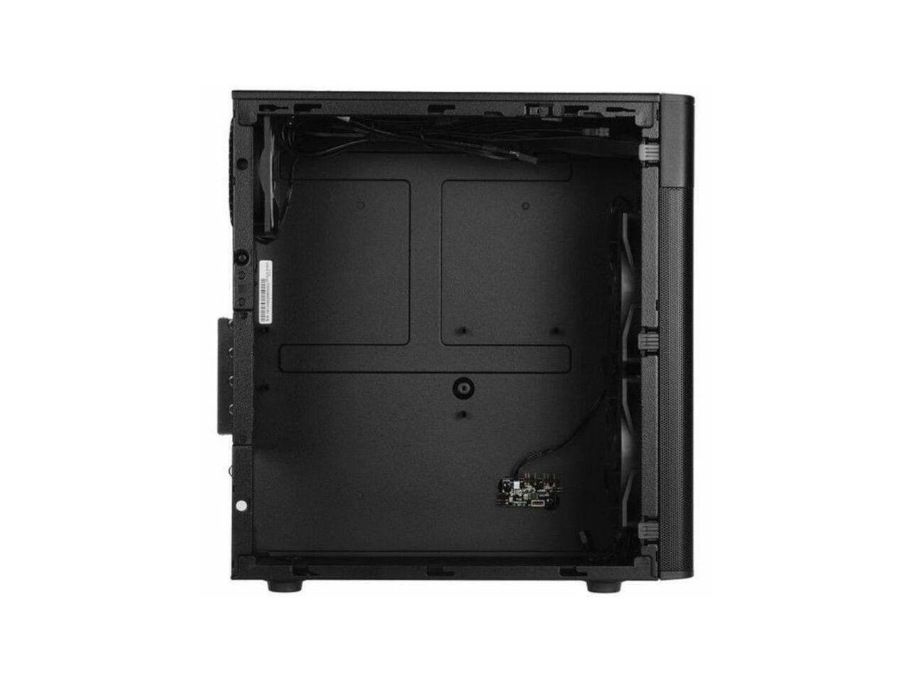 Alt View 4. In Win - In Win CT Series 17.1L Micro-ATX Mini Tower - Black, Tempered Glass, Mesh, 450W PSU - Black.