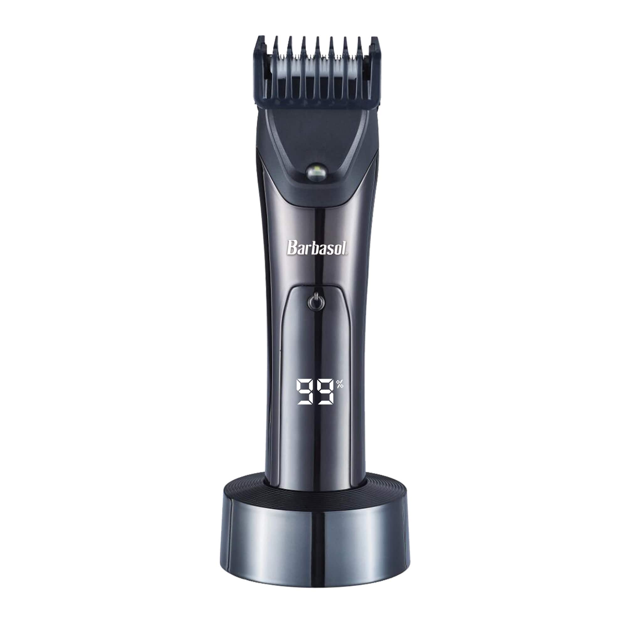 Barbasol - Men’s Wet & Dry 5-Head Electric Shaver with LCD & Brush - Blue