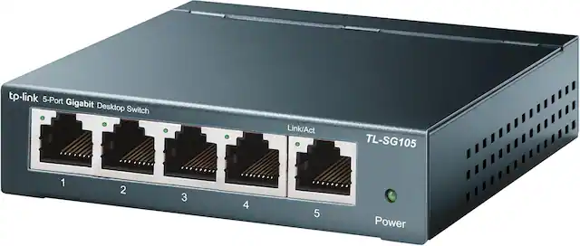 tp-link 5-Port Gigabit Desktop Switch Link/Act TL-SG105 1 2 3 4 5 Power