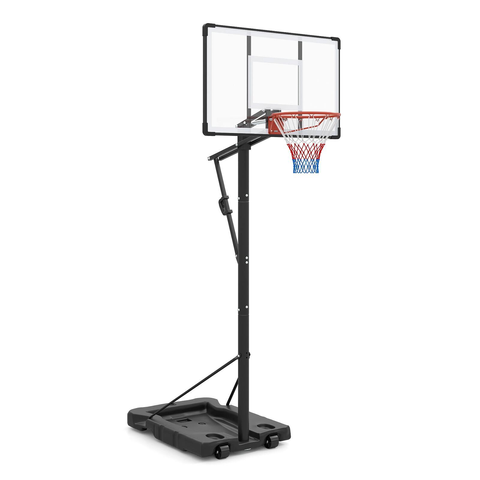 Alt View 9. Gymax - Gymax 10 FT Portable Basketball Hoop w/ Shock Absorbent Rim Fillable Base for Adults - Black.