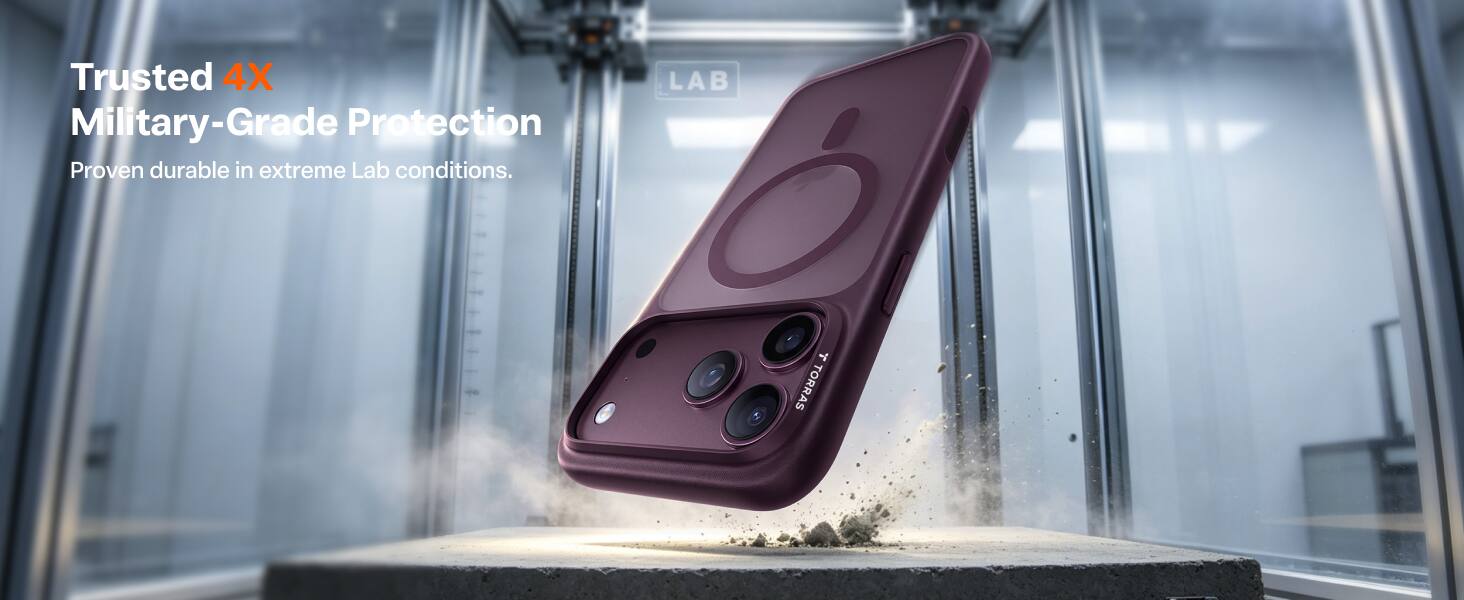 Trusted 4X Military-Grade Protection  
Proven durable in extreme Lab conditions.