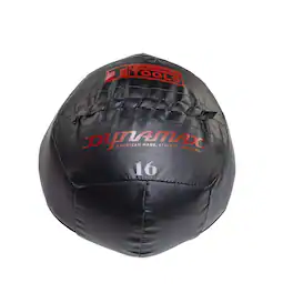 Amber Sporting Goods - Body-Solid Tools (BSTDYN16) Dynamax Premium Soft Medicine Ball – Non Bouncing Wall Balls for Strength Training, Weight L - Black