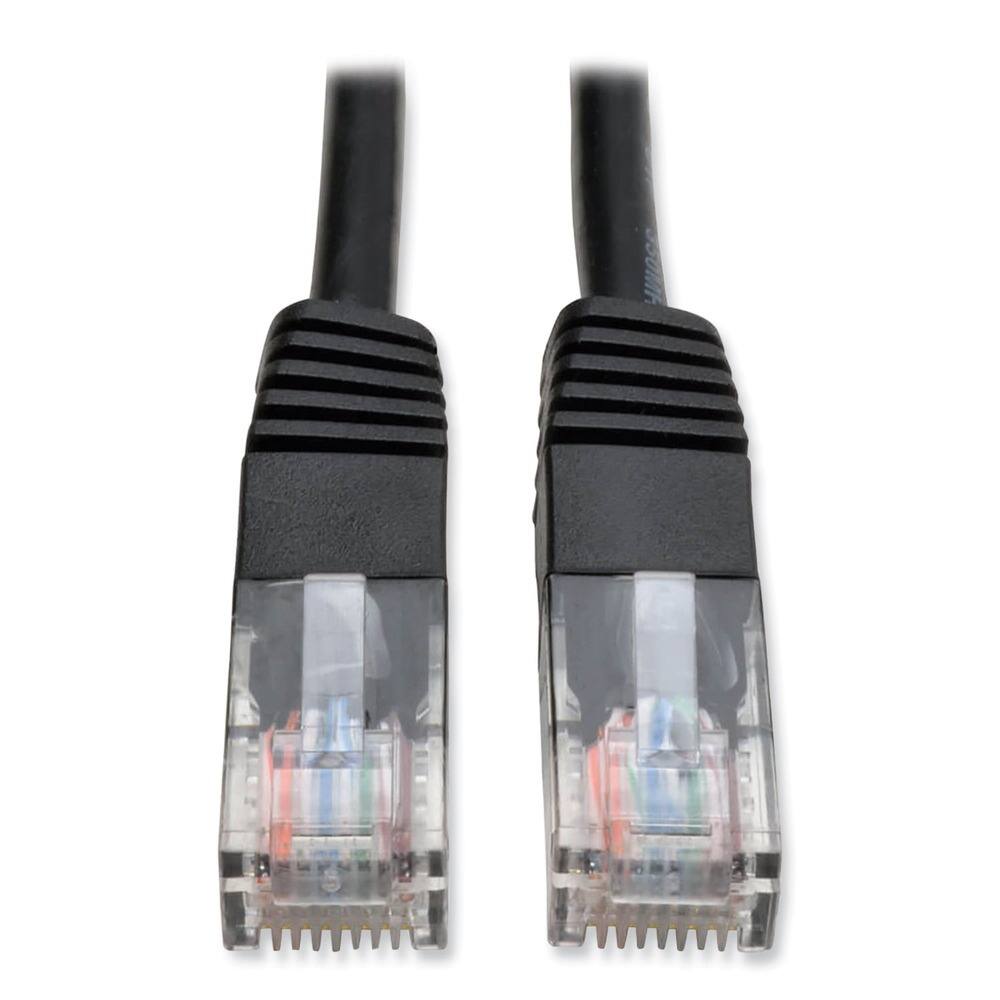 Front. Tripp Lite - N002-007-BK CAT5e 7 ft. 350 MHz Molded Patch Cable. - Black - Black.