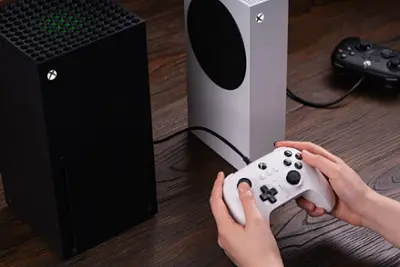 8BitDo - Ultimate Wired Controller with Hall Effect Joysticks for Xbox - White