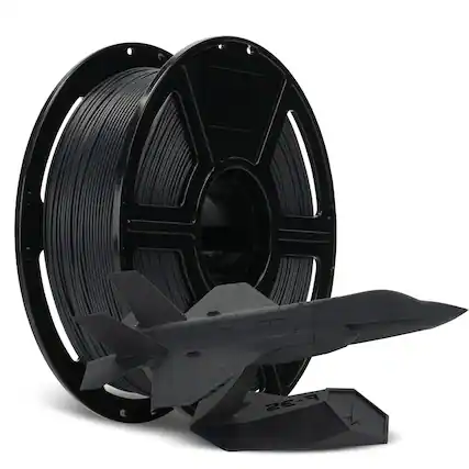 Front. Flashforge - PLA-CF Carbon Fiber 3D Printer Filament 1.75mm 1kg Matte Finish Lightweight Reinforced PLA for Prototyping - Volcanic Rock Gray.