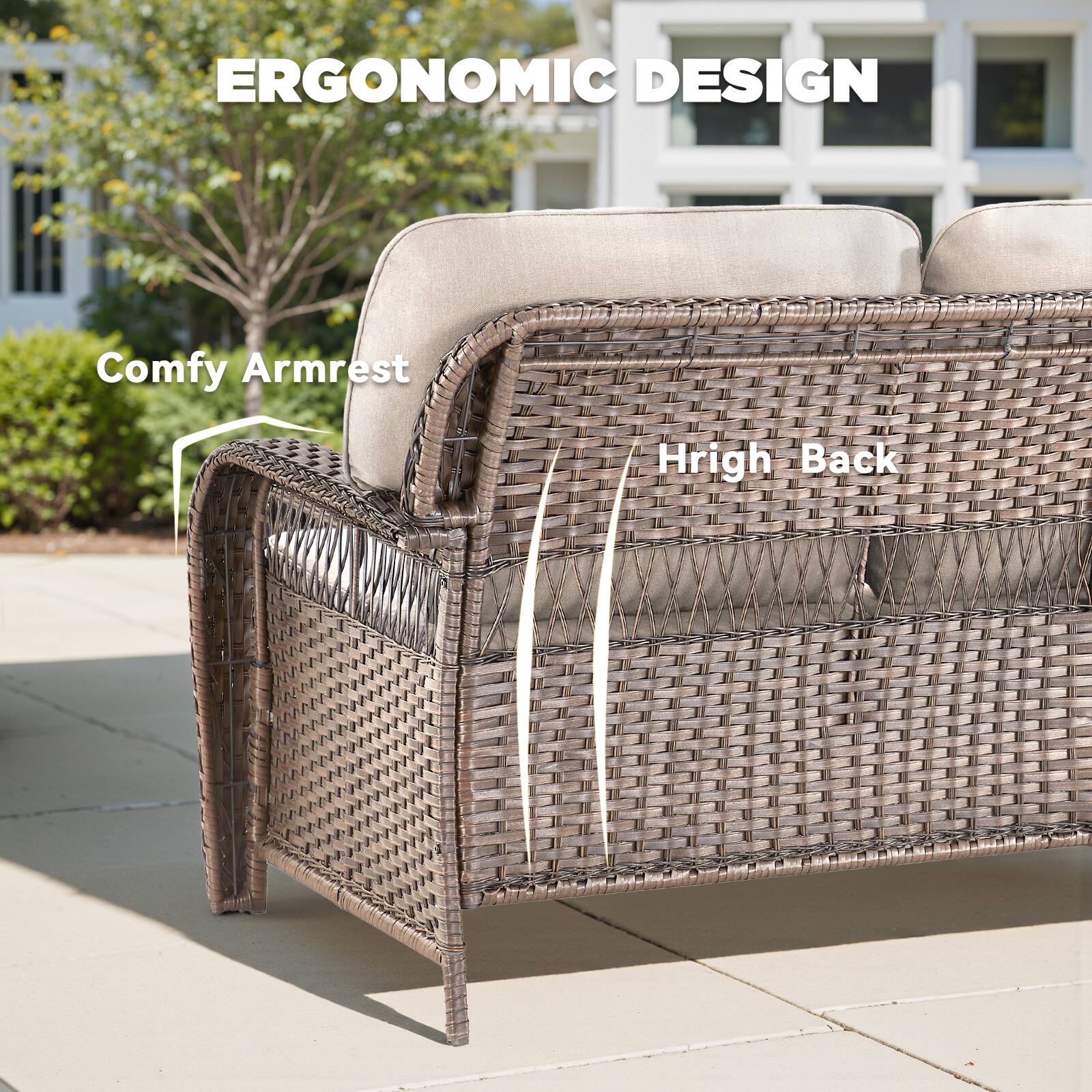 ERGONOMIC DESIGN  
Comfy Armrest  
High Back