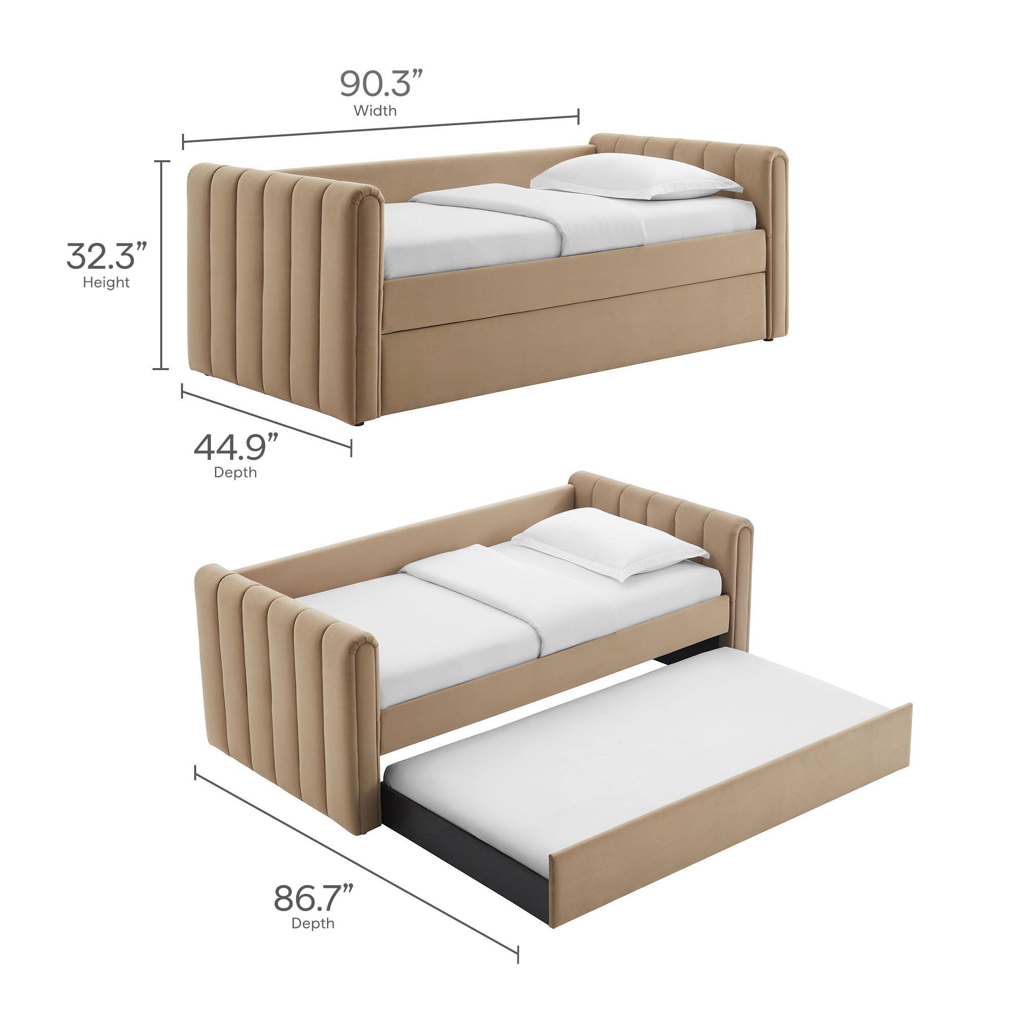 90.3" Width  
32.3" Height  
44.9" Depth  
86.7" Depth
