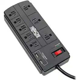 Eaton Tripp Lite Series 8-Outlet Surge Protector with 2 USB Ports (2.1A Shared) - 8 ft. (2.43 m) Cord, 1200 Joules - Unknown