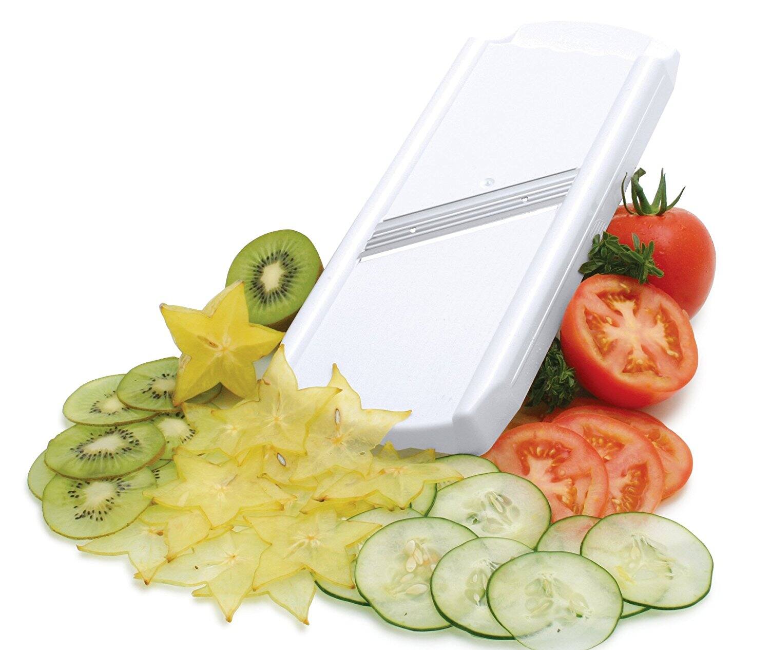 Front. Borner - Swissmar Disc Slicer - White.