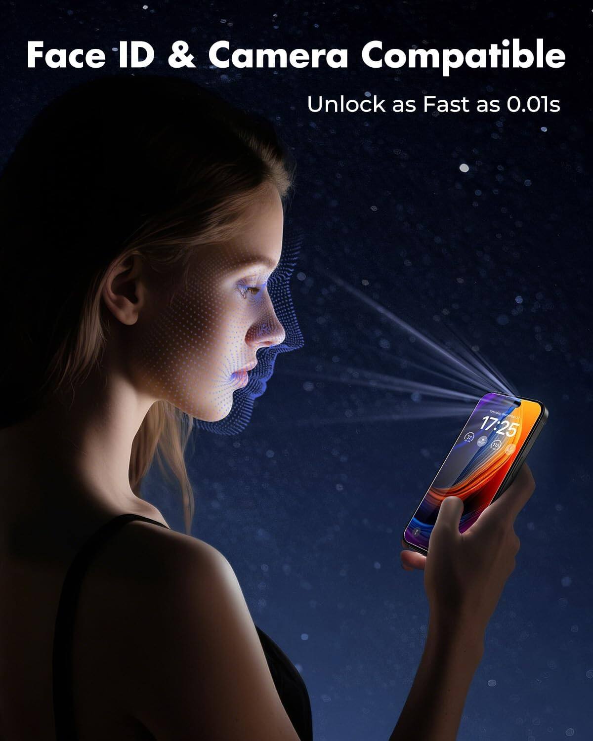 Face ID & Camera Compatible  
Unlock as Fast as 0.01s