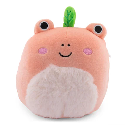 Front. Kellytoy - Squishmallows Fruit Hybrid Squad 5 Inch Plush | Fatima The Peach Frog - Peach.