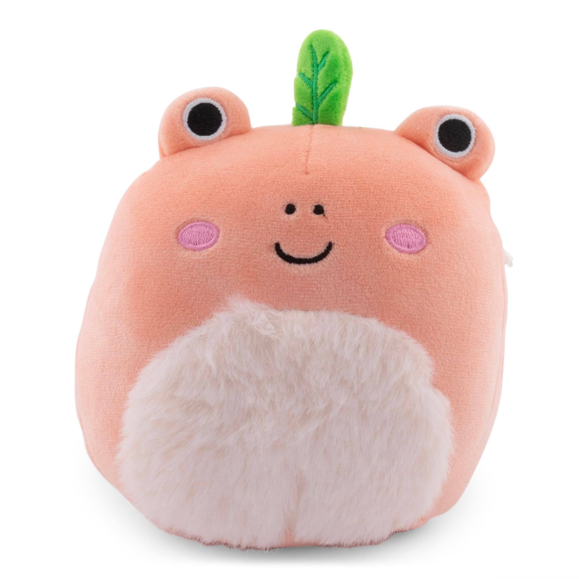Front. Kellytoy - Squishmallows Fruit Hybrid Squad 5 Inch Plush | Fatima The Peach Frog - Peach.